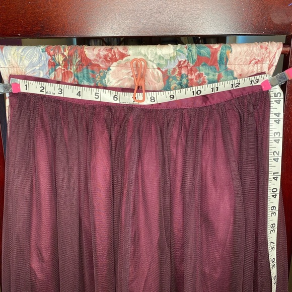 Deep purple tulle and silk maxi skirt - Picture 6 of 8